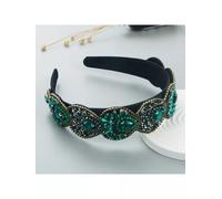 Cerchietto fascia per capelli archetto verde strass hippie style boho 325103