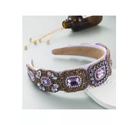 Cerchietto fascia per capelli archetto viola strass hippie style boho 325102