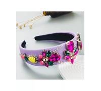 Cerchietto fascia per capelli archetto viola strass hippie style boho 325104