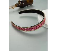 Cerchietto fascia per capelli elegante strass rosa archetto donna X087