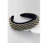 Cerchietto fascia per capelli elegante verde nero multicolore archetto donna