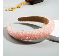 Cerchietto fascia per capelli rosa brillanti diadema archetto strass X256