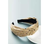 Cerchietto fascia per capelli strass beige nodo archetto accessori X191