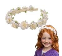 Cerchietto Fiori per Capelli Donna, Cerchietto per capelli Dirndl, Cerchietto di Perle di Gelsomino, per Feste, Matrimoni, Spiaggia