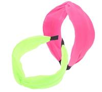 Cerchietto Fluo Donna 2 Pezzi, Stile Vintage Retrò | Nodo Decorativo, Effetto Fluorescente nel Buio, per Chioma e Abiti Retrò, Feste e Spettacoli