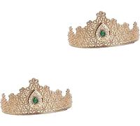 Cerchietto for capelli, Cerchietto for capelli con strass, Accessori for copricapo da sposa Copricapo a corona dorata Fascia for capelli in cristallo for matrimonio completo (Color : Golden, Size : Me
