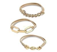 Cerchietto for capelli da 3 pezzi con metallo dorato, perfetto for il polso e tra i capelli(Gold 3PC)
