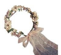 Cerchietto for capelli da sposa, gioielli for capelli da fata, ghirlanda di perle simulate, cerchietti con foglie di fiori, forcine for capelli, copricapi da sposa, ghirlanda(Style 5)