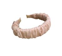 Cerchietto for capelli plissettato color crema for il lavaggio del viso - Accessori for capelli alla moda for le donne(SnowBud)