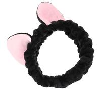 Cerchietto Gatta Orecchie di Gatto in Peluche Nero per Donne | Skincare e Maschere Viso, Morbido e Resistente, Stile Creativo e Uso Quotidiano