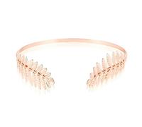 Cerchietto in metallo con foglia indossata sul retro, copricapo da dea con foglia d'oro alla moda, copricapo da sposa regolabile per matrimonio, gioielli per donne (Rose Gold)