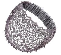 Cerchietto in pizzo da donna, fascia in pizzo - copricapo elastico cavo in pizzo floreale e perla | Fascia turbante per capelli per yoga, palestra, sport, accessori per capelli eleganti