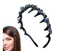 Cerchietto intrecciato - Cerchietto con perle artificiali vintage | Cerchio antiscivolo Fasce alla moda per matrimoni compleanni vacanze spose party signore di viaggio