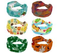 Cerchietto largo con geometria astratta, 6 pezzi, per donne, fascia elastica per la testa, per sudore, sport, allenamento, turbante