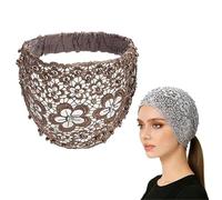 Cerchietto largo con perline e fiori di prugna, stile Boho-Chic con cristalli e perle, design con perline floreali, elegante accessorio per capelli da indossare tutti i giorni e occasioni speciali