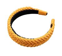 Cerchietto largo per capelli da donna, in cotone intrecciato a mano, stile bohémien, turbante bohémien, fascia larga per capelli per ragazze adolescenti