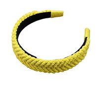 Cerchietto largo per capelli da donna, in cotone intrecciato a mano, stile bohémien, turbante bohémien, fascia larga per capelli per ragazze adolescenti
