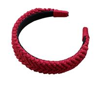 Cerchietto largo per capelli da donna, in cotone intrecciato a mano, stile bohémien, turbante bohémien, fascia larga per capelli per ragazze adolescenti