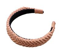 Cerchietto largo per capelli da donna, in cotone intrecciato a mano, stile bohémien, turbante bohémien, fascia larga per capelli per ragazze adolescenti
