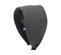 Cerchietto leggero da donna per uso quotidiano Cerchietto per capelli in tinta unita Design elastico ampio copricapo in tessuto stile coreano grigio scuro