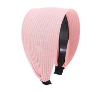 Cerchietto leggero per le donne da indossare tutti i giorni Cerchietto per capelli in tinta unita Design elastico ampio copricapo in tessuto stile coreano rosa
