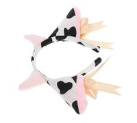 Cerchietto Mucca in Peluche con Campanellini e Fiocco