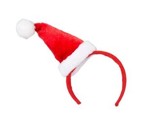 Cerchietto natalizio con cappello di babbo natale - accessorio feste unisex per adulti e bambini