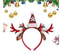 Cerchietto natalizio con corna di alce - capelli Cosplay per le vacanze, copricapo con corna festive, festa di Natale, lavaggio del viso, aggiunge un divertente look festivo
