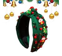 Cerchietto natalizio, elegante copricapo con perle per occasioni festive, in lega morbida con accenti scintillanti, accessorio per capelli alla per donne e ragazze, per feste, servizi