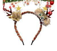Cerchietto Natalizio Per Gatti,Fascia Elastica Illuminata Per Cani - Cerchietti LED A Forma Di Renna Per Animali Domestici - Per Decorazione Per Foto Natalizie Feste
