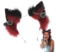 Cerchietto Orecchie da Gatto per Halloween Copricapo Gotico Accessorio Per