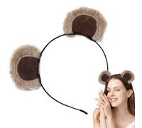 Cerchietto Orecchie Da Orso Marrone, Fascia Per Capelli Mobile Per Cura Carina, Morbido, Costume Da Orso, Cosplay E Oggetti Di Scena Per Foto, Accessorio Di, Per Lavare Il Viso Delle Donne