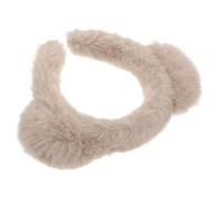 Cerchietto Orecchie Orso in Peluche Kaki per Donne | Stile Autunnale e Invernale, Effetto Elegante e Tenero, Accessorio per Festa Natalizia
