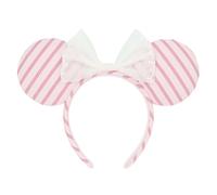 Cerchietto orecchie Tokyo Disney Resort Minnie Mouse fiocco a righe rosa...