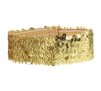 Cerchietto Paillettes Elastico Oro per Donne e Ragazze