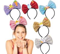 Cerchietto pasquale con fiocco, 6 cerchietti per capelli a forma di di pulcino, per capelli, decorazione per il giorno di Pasqua, per donne, ragazze e bambini