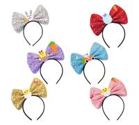 Cerchietto pasquale con fiocco, 6 cerchietti per capelli a forma di di pulcino, per capelli, decorazione per il giorno di Pasqua, per donne, ragazze e bambini