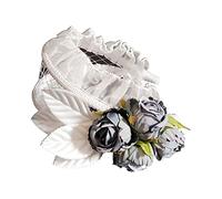 Cerchietto per capelli a forma di fiore in pizzo plissettato primaverile carino supporto per capelli per feste di Halloween Copricapo per servizi fotografici per bambini Fascia per servizi fotografici