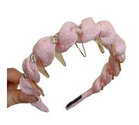 Cerchietto per capelli a forma di U, stile vintage, con perle artificiali di cranio alto, da donna, per feste di nozze, X55