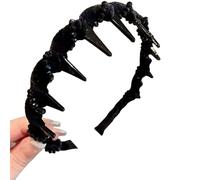 Cerchietto per capelli a forma di U, stile vintage, con perle artificiali di cranio alto, da donna, per feste di nozze, fascia per capelli da sposa (C82)