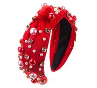 Cerchietto per capelli alla moda con accenti scintillanti, accessorio alla moda annodato per uso quotidiano, appuntamenti, feste, elegante fascia con dettagli scintillanti
