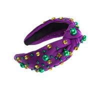 Cerchietto per capelli alla moda con accenti scintillanti, accessorio alla moda annodato per uso quotidiano, appuntamenti, feste, elegante fascia con dettagli scintillanti