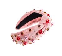 Cerchietto per capelli alla moda con accenti scintillanti, accessorio alla moda annodato per uso quotidiano, appuntamenti, feste, elegante fascia con dettagli scintillanti