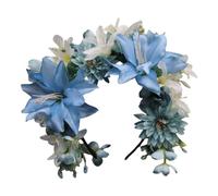 Cerchietto per capelli alla moda con fiore in seta su entrambi i lati, adatto per bambini e adulti come abiti eleganti con fiori di seta