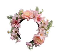 Cerchietto per capelli alla moda con fiore in seta su entrambi i lati, adatto per bambini e adulti come abiti eleganti con fiori di seta