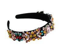 Cerchietto per capelli barocco stile coreano semplice con strass colorati da donna
