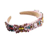 Cerchietto per capelli barocco stile coreano semplice con strass colorati da donna