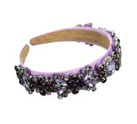 Cerchietto per capelli barocco stile coreano semplice con strass colorati da donna