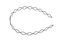Cerchietto Per Capelli Cerchietto for capelli a forma di onda semplice, accessori for copricapo elastici a molla incrociata in metallo sottile(Style11)