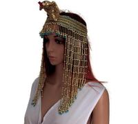 Cerchietto per capelli color oro, stile egiziano, con serpente, per cosplay, regina d'Egitto, per cosplay